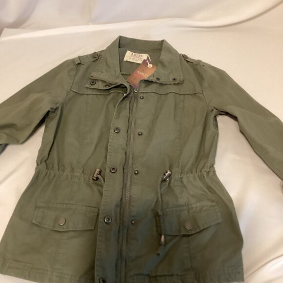 Ashley by 26 Intl Olive Utility Jacket NWT Women’s Size S – Tiger Sparkle - Picture 3 of 9